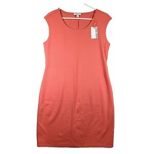 Nine West Dress Coral Fitted Sleeveless Bodycon‎  Size Medium NWT